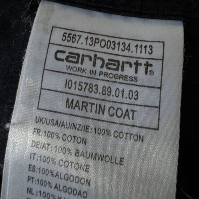 Casaco Carhartt Martin tamanho M