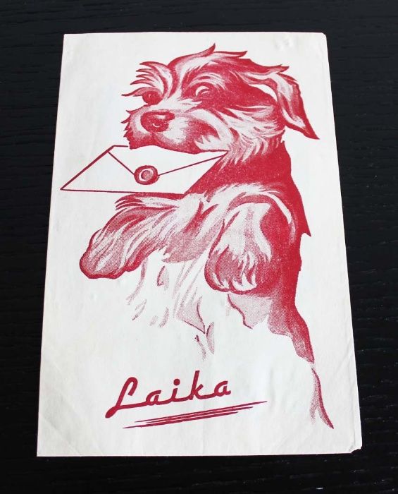 Envelope antigo "Laika" de 1957