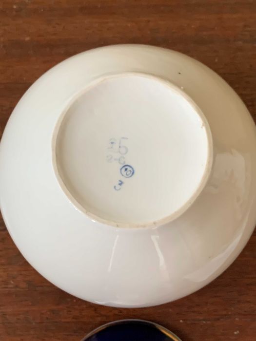 Сахарница Барановский Полонский Довбыш кобальт фарфоровый завод