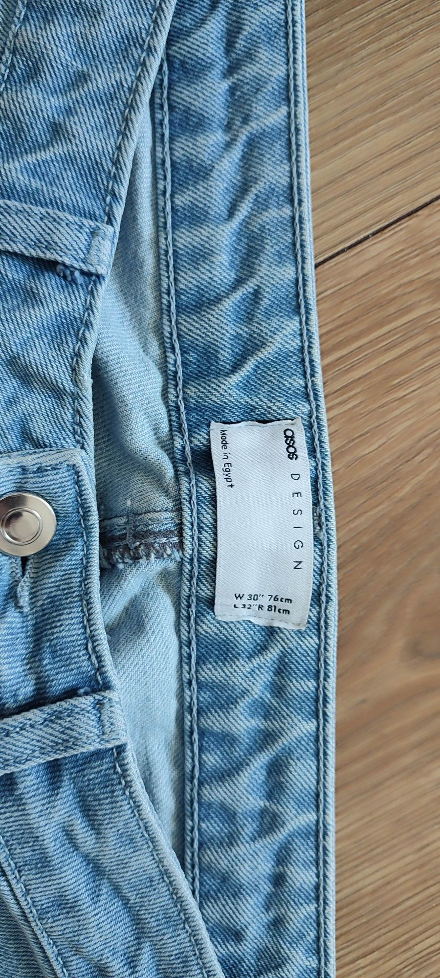 Jeansowe spodnie Asos jeansy m/l