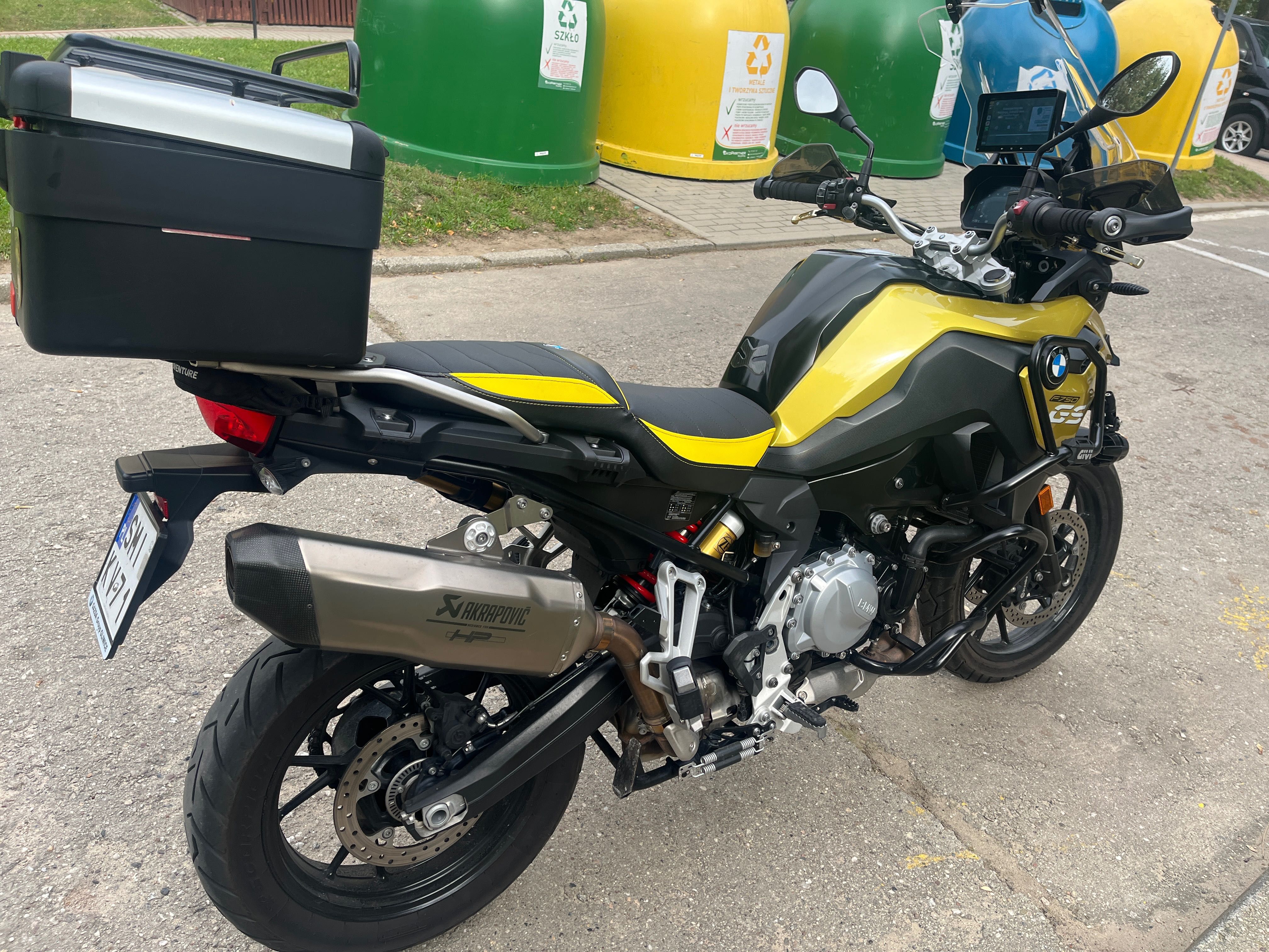 BMW GS750 złoty, doposażony