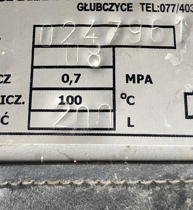 Bojler 200 l z grzałką