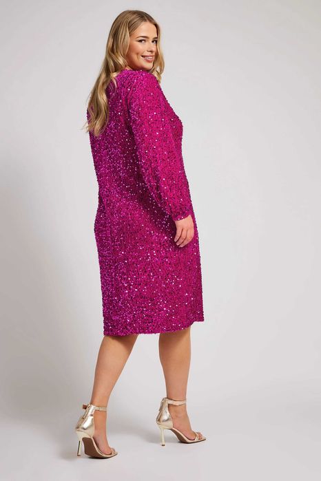 Ефектна сукня GEORGE в лелітки у кольорі фуксія 46-48 розмір