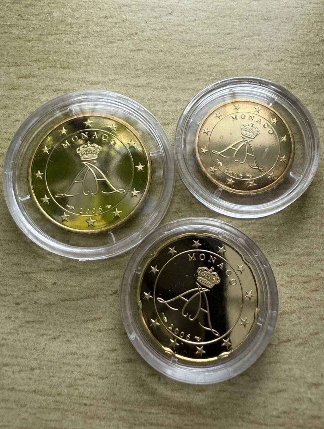 Moedas do Mónaco 10-20-50 Euro Cent 2006 PP - PROOF - 11.180ex.