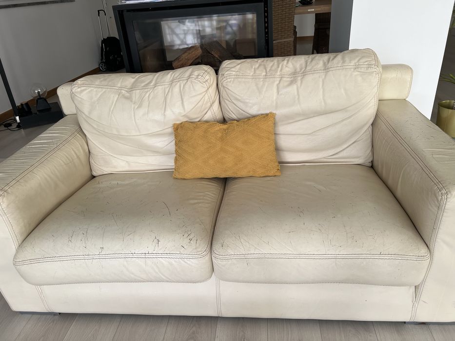 Sofás em Pele preto e branco