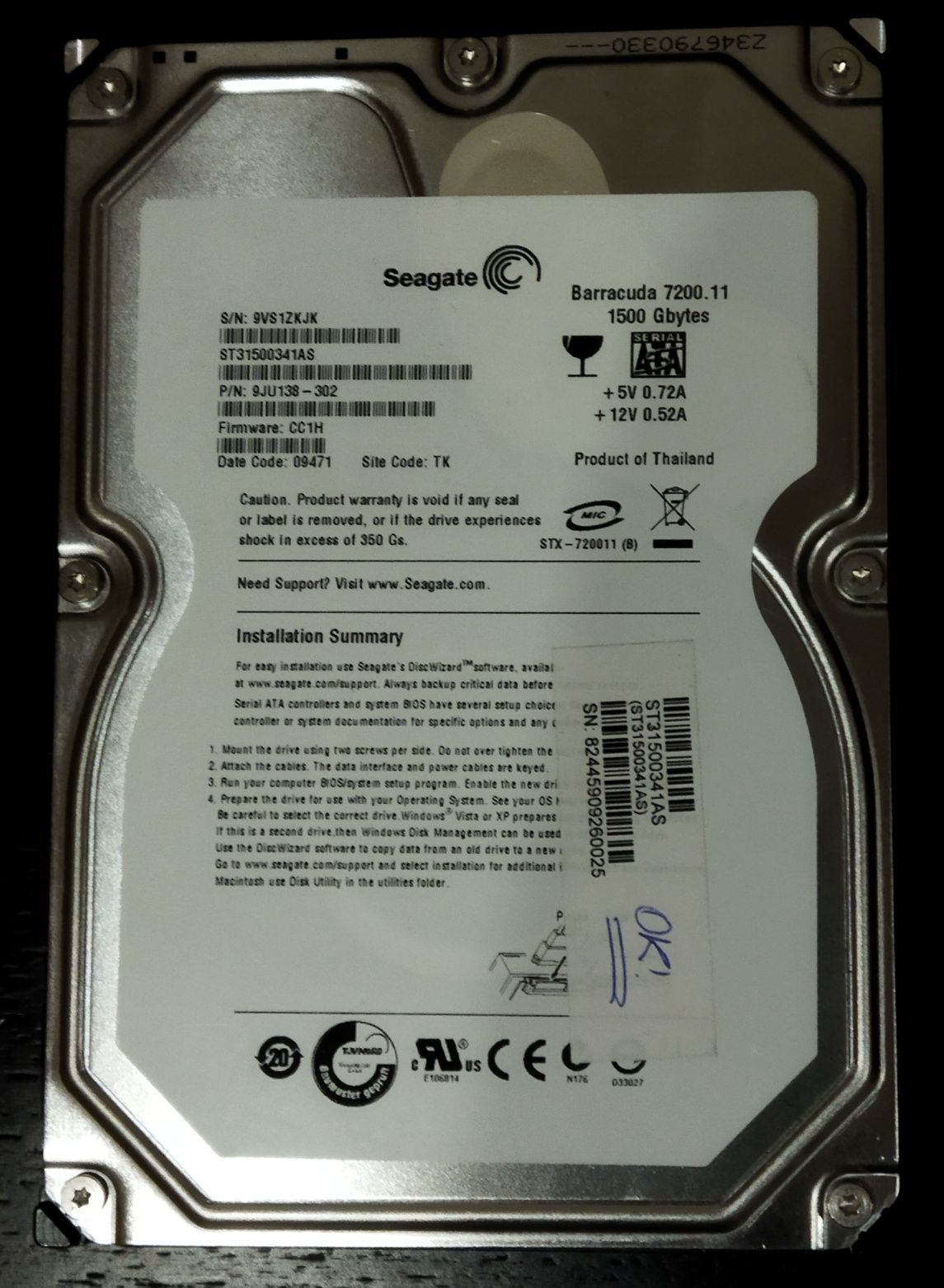 Disco Seagate Barracuda 1.5TB