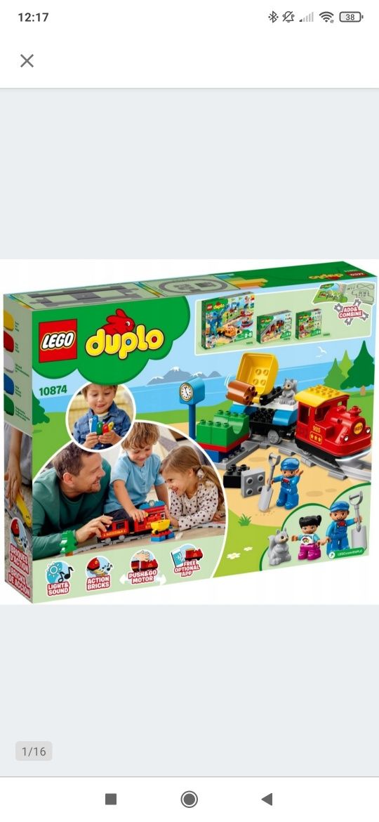 LEGO Duplo 10874 Pociąg parowy + gratis zestaw