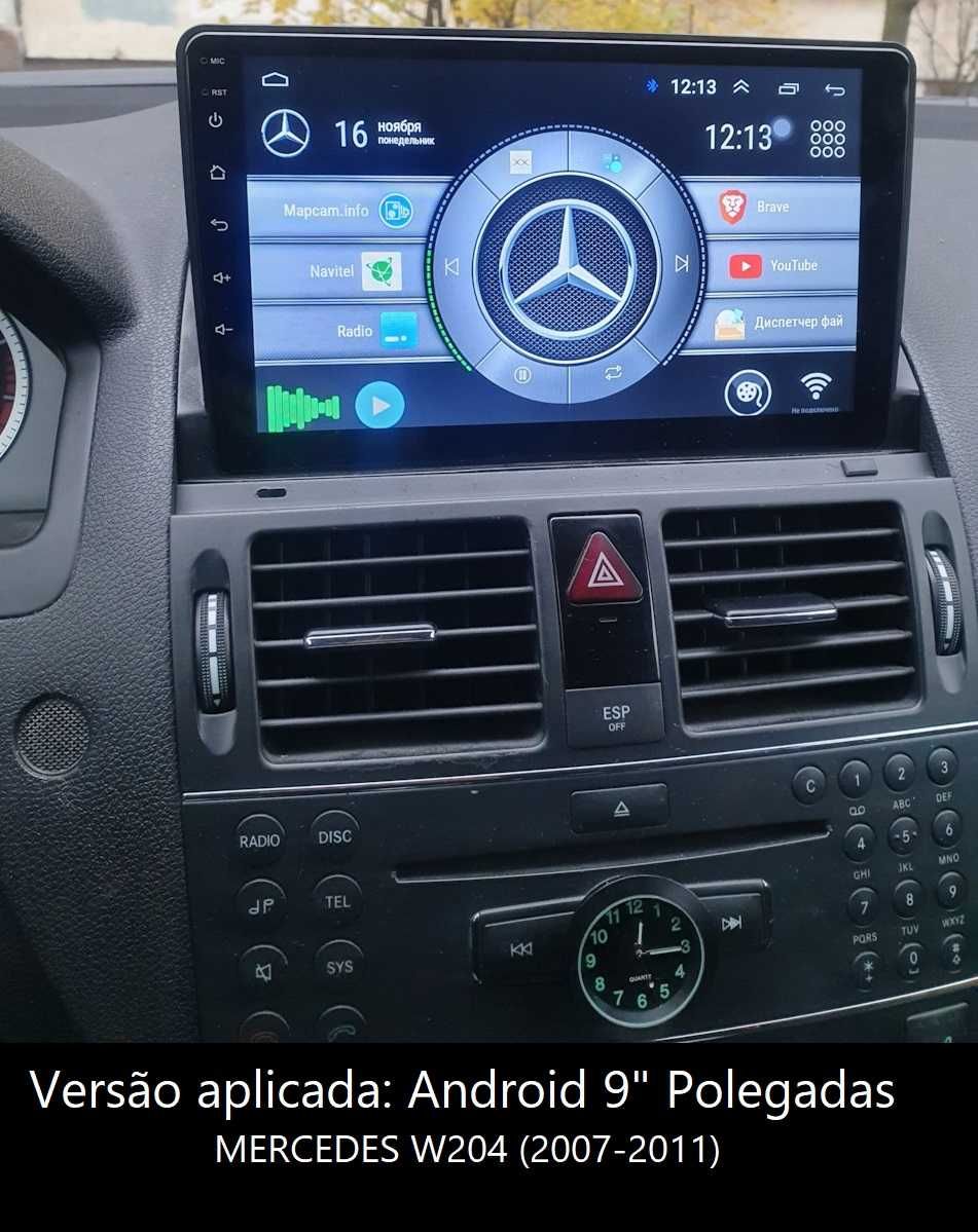 Rádio 2DIN 9" • Mercedes Classe C (W204) • Android C200 C220 [4+32GB]