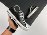 Кеды All star converse Original черные кожаные 35 р