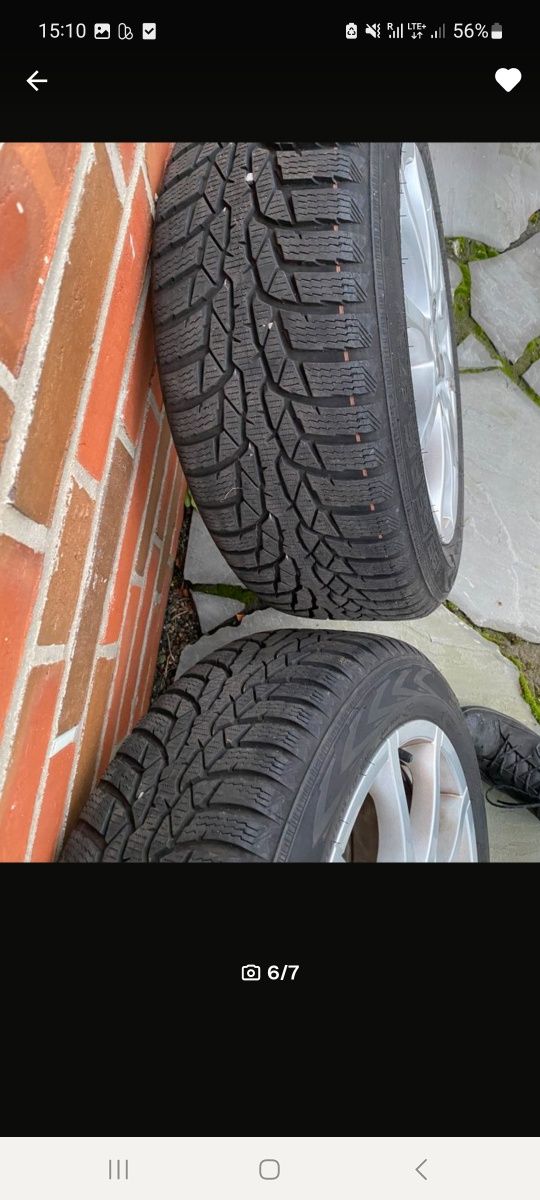 4x alufelgi rozstaw  5x120  plus opony zima, Nokian 195/55 R 16 450 zł
