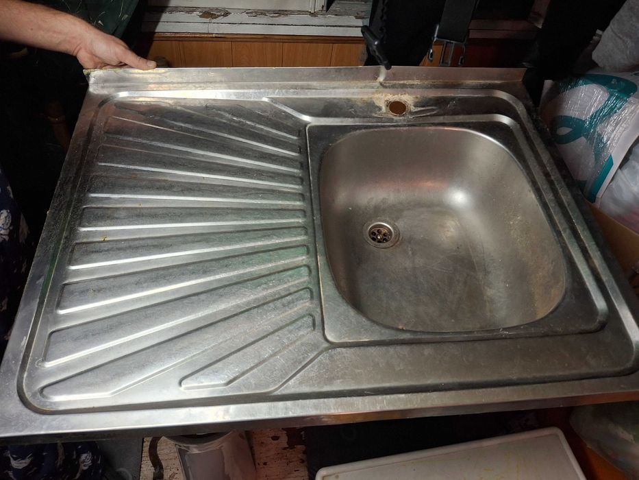 Мийка кухонна з нержавіючого металу б/у