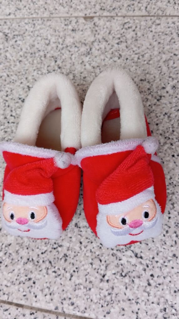 Pantufas bebé pai natal