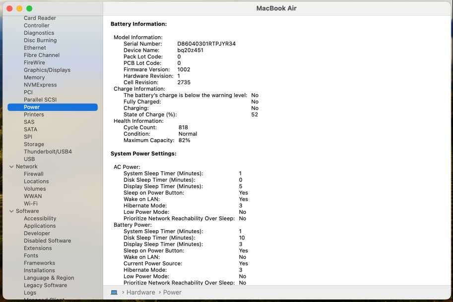 Macbook Air M1 2020 A2337 8GB 256GB
