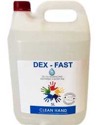 Płyn Żel do Higienicznej Dezynfekcji Skóry Rąk Dex–Fast 5 litrów