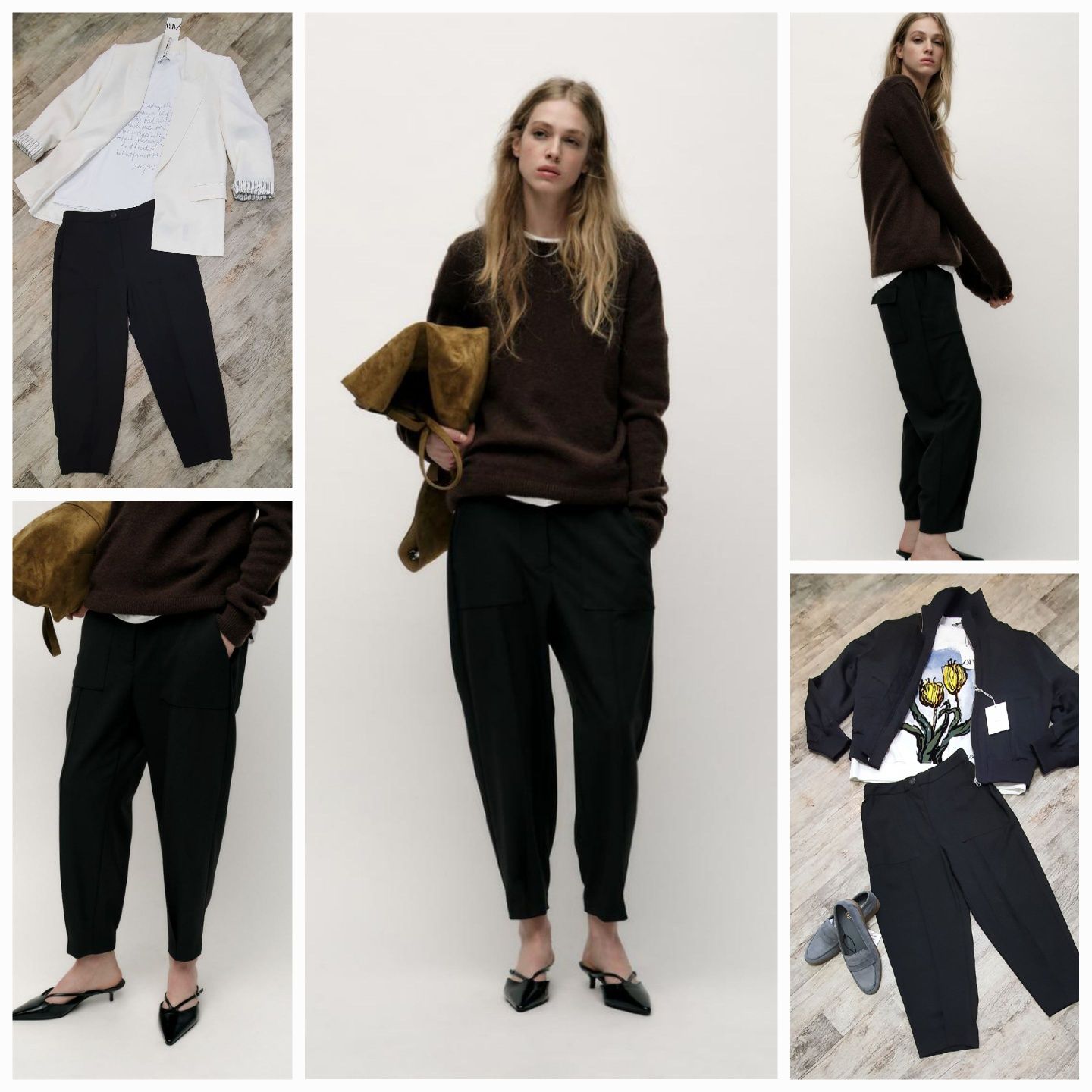 Трендові брюки carrot fit від Zara. Дуже вдала модель. Можна на літо.