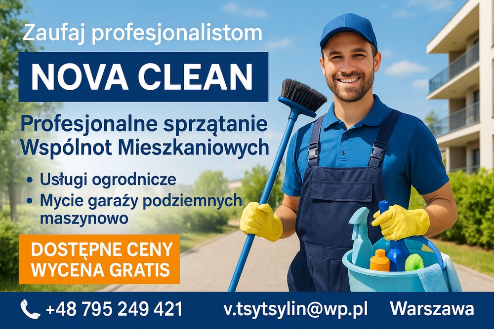 Sprzątanie wspólnot mieszkaniowych • Garaże • Usługi ogrodnicze