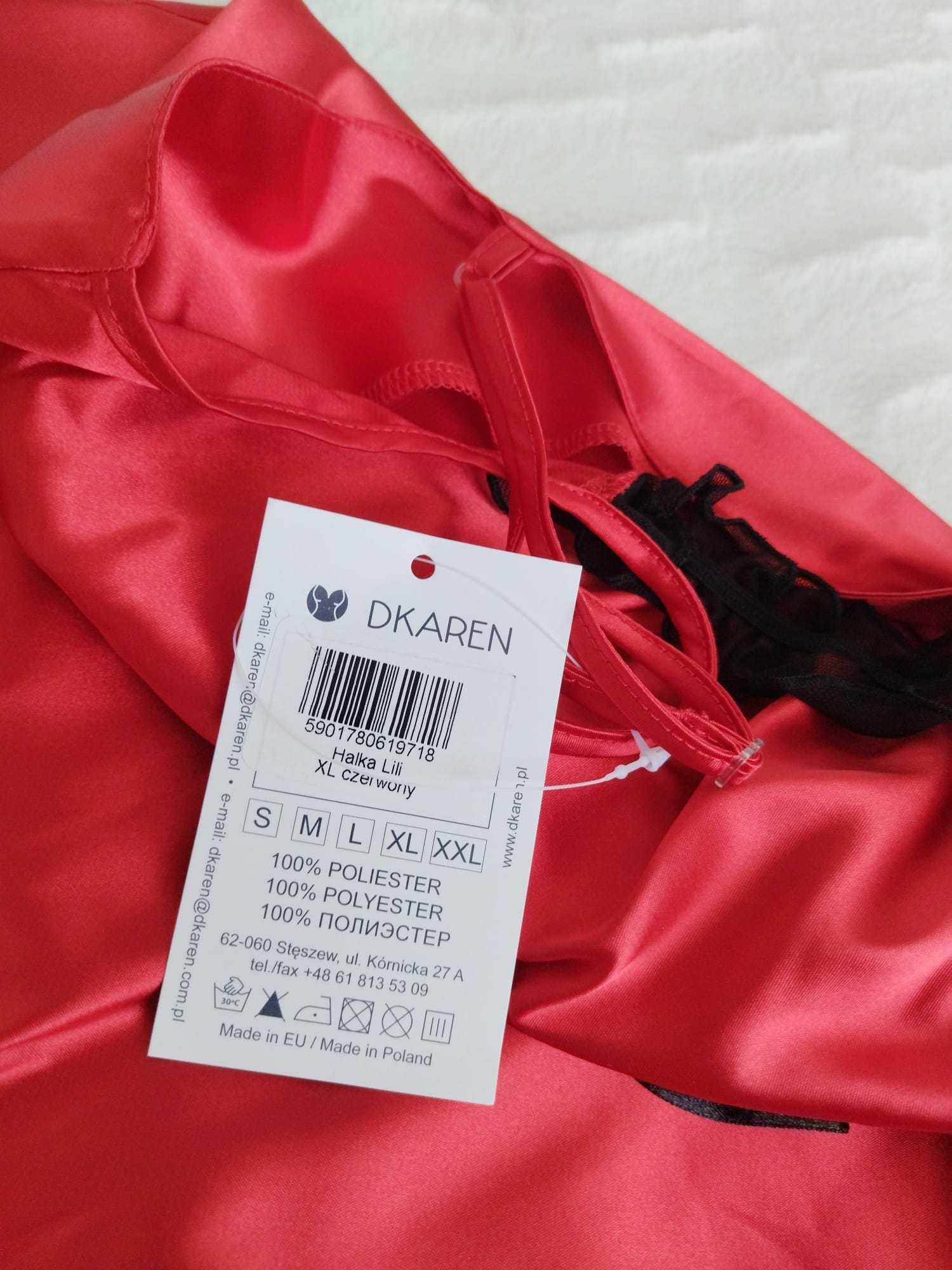 DKAREN r. XL - Halka Lili Czerwona z Falbanką z Tiulu Nowa