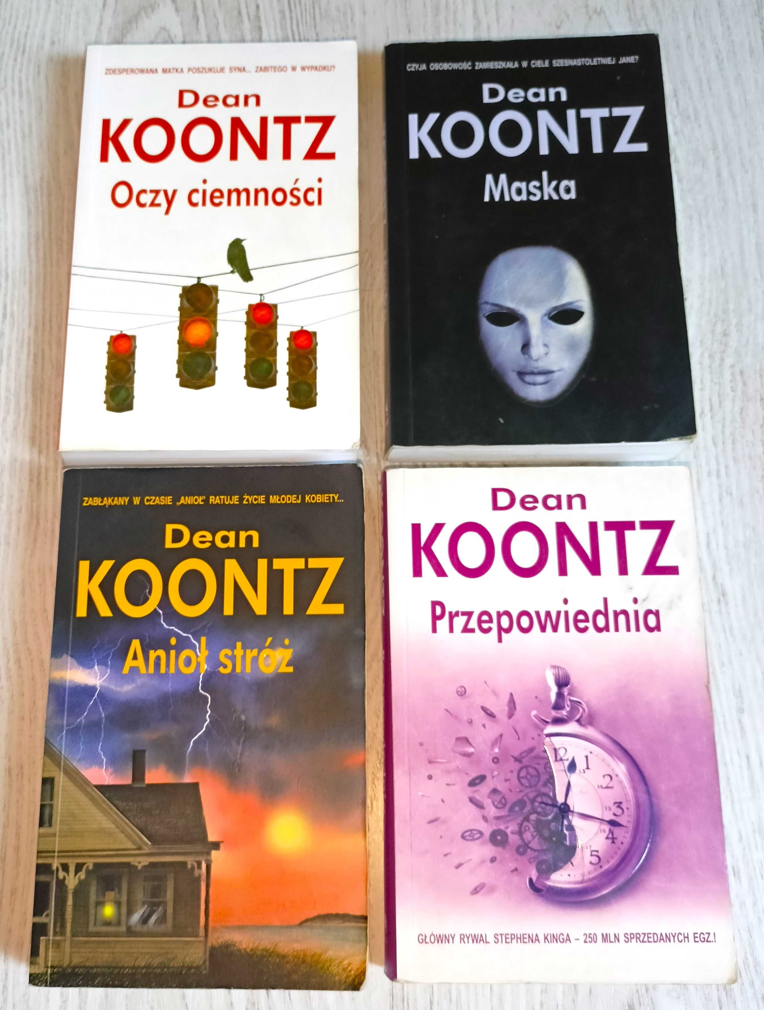 4x Dean Koontz Oczy ciemności + Anioł Stróż + Przepowiednia + Maska