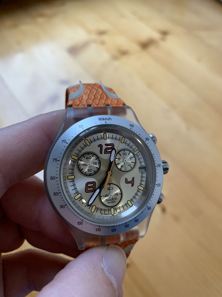 Relógio Swatch irony diaphane c/ movimento quartz