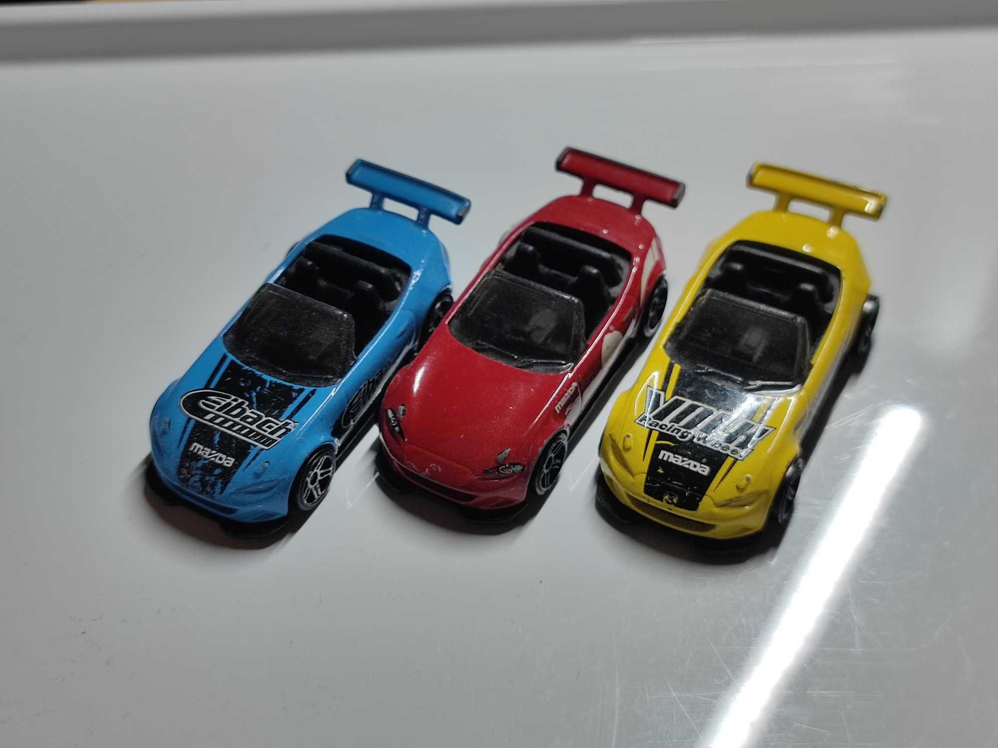 3x Mazda Miata Hot Wheels