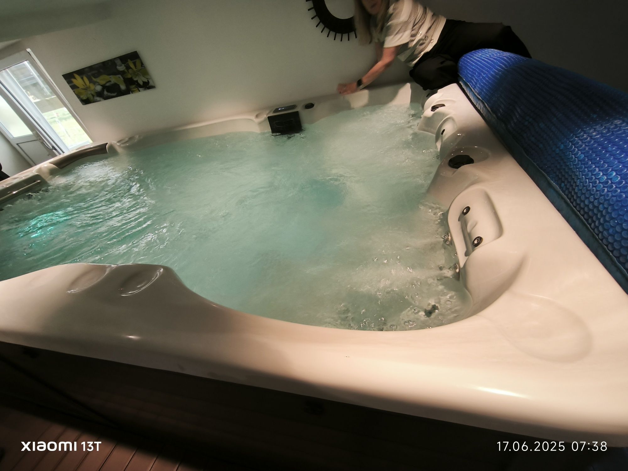 Swimspa Zewnętrzny basen z jacuzzi i przeciw prądem Twoje spa w ogrodz