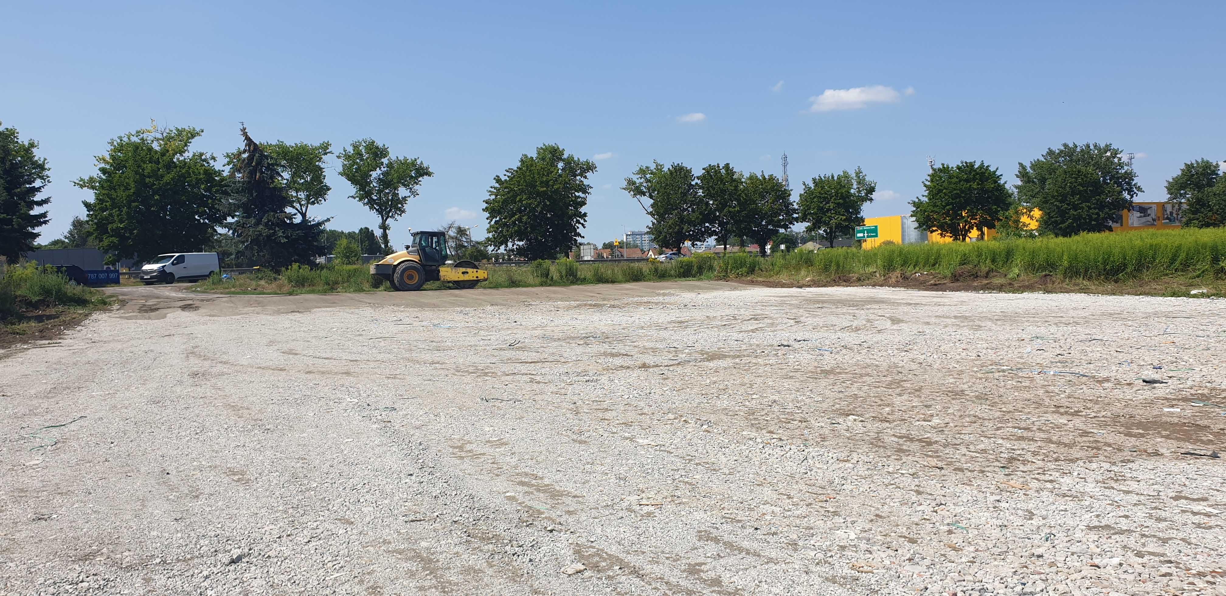 Wynajem plac utwardzony Lubin, centrum 24 ary, ogrodzony