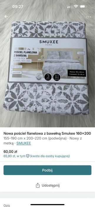 Zestaw nowych pościeli 160x200