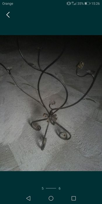 Świecznik duży metalowy