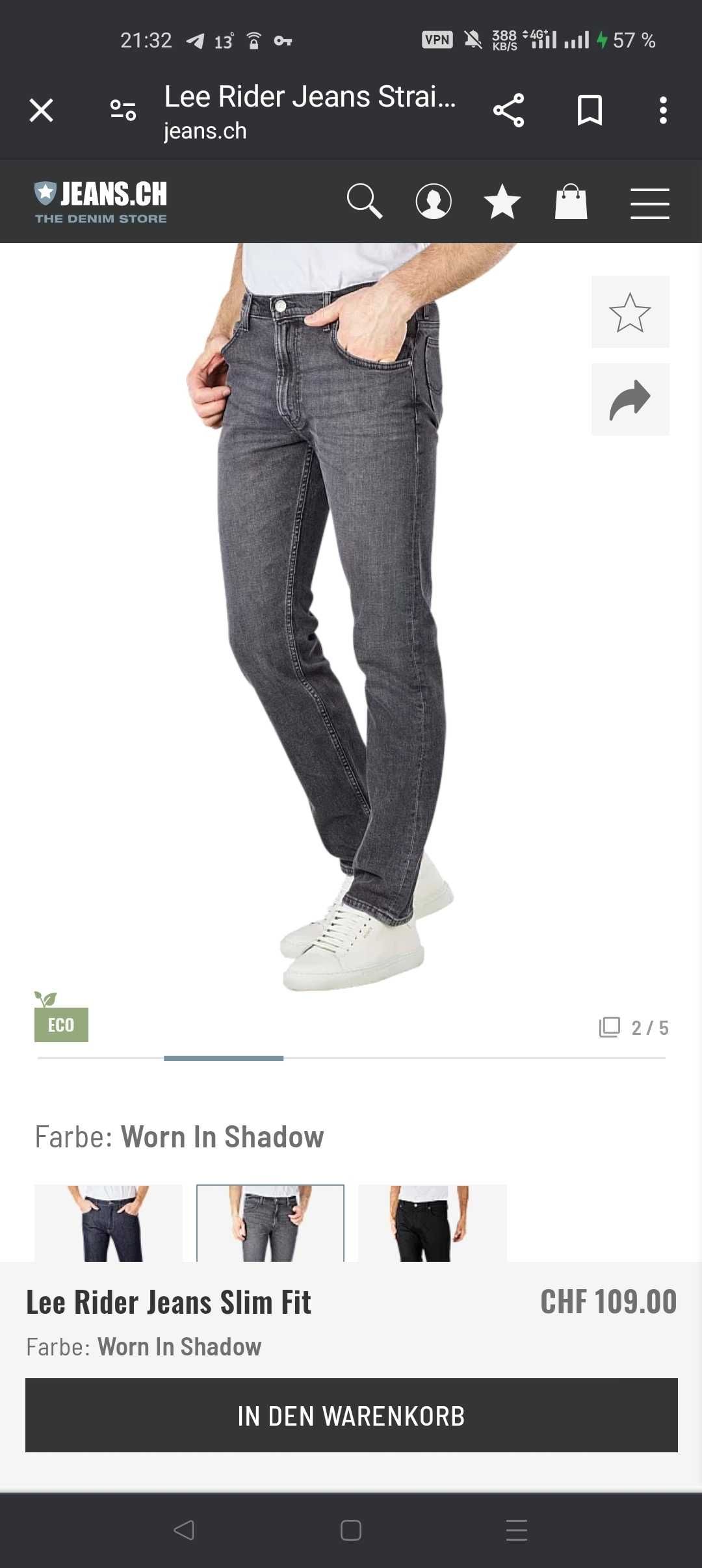 Джинсы Lee Rider jeans USA w30 stretch dark grey.
