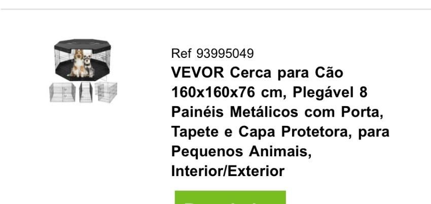 Cerca para animais pequenos