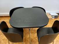 Conjunto de mesa e cadeiras reunião ou sala de jantar