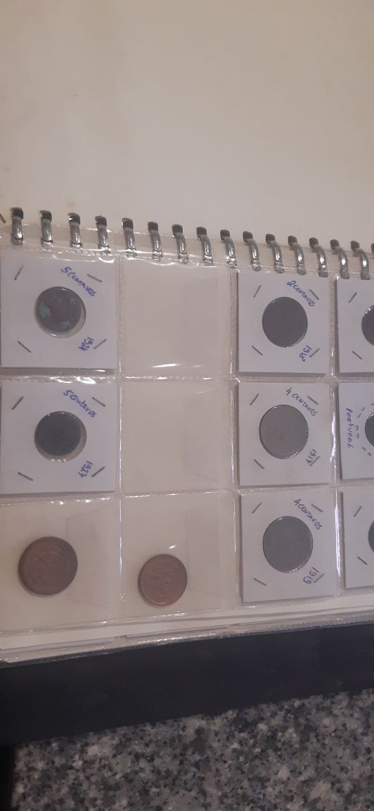 Caderno moedas antigas