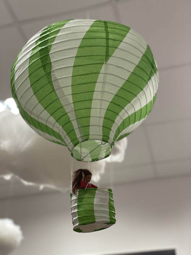 Wielokrotnego użytku wiszące papierowe balony zielony kolor