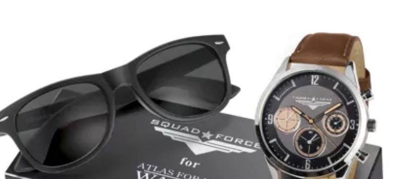 Prestiżowy duet męski - zegarek i okulary