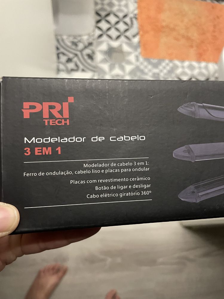 Placa modeladora cabelo 3 em 1