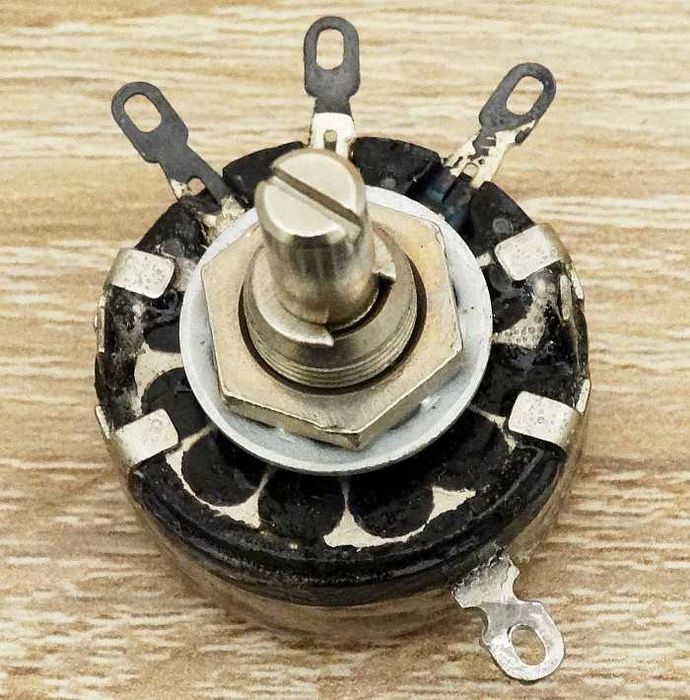 Potencjometr typu SP-1.2 UNITRA TELPOD 10 kΩ - komów - A, 2 W, RETRO