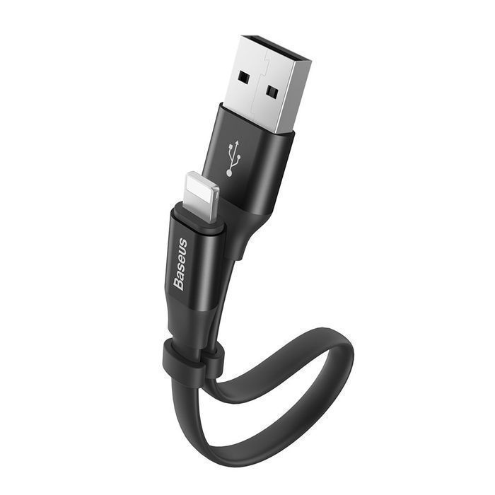 Kabel USB - Lightning Baseus Nimble, 0,23M, 2A, Czarny