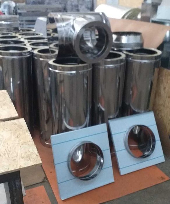 Димохід сендвіч, комін на котел, труба для димохода, нержавійка.