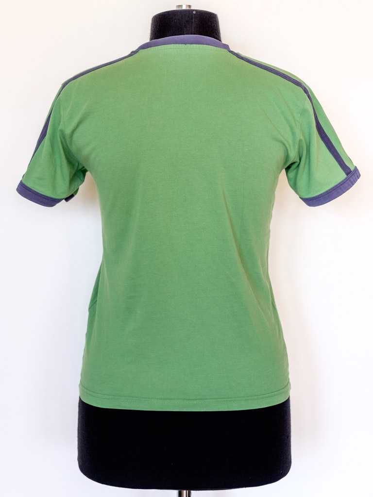 T-shirt Koszulka męska zielona z krótkim rękawem okrągłym dekoltem