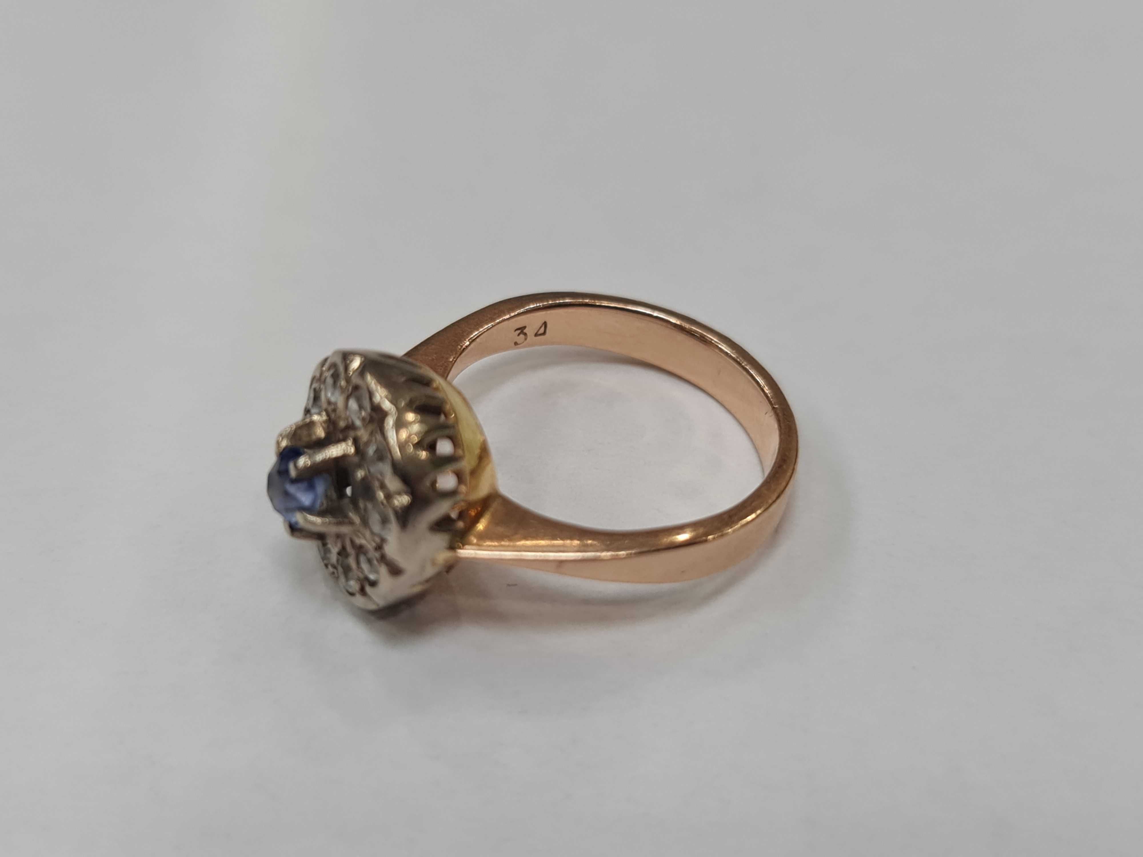 II poł. XX wieku! Złoty pierścionek/ Radzieckie 583/ 6.07 gram/ R14