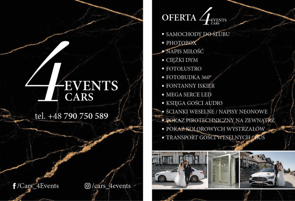 Wynajem Auto Samochód do Ślubu Wesele | Mercedes PHOTOBOX PORSCHE AUDI