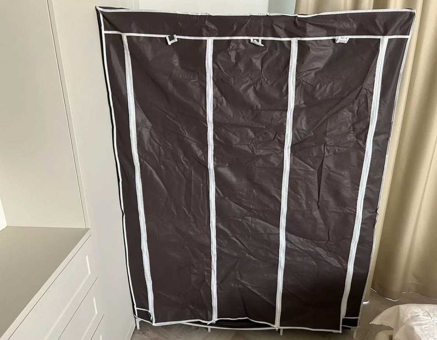 Тканинна шафа складна має вісім полиць зручний шкаф