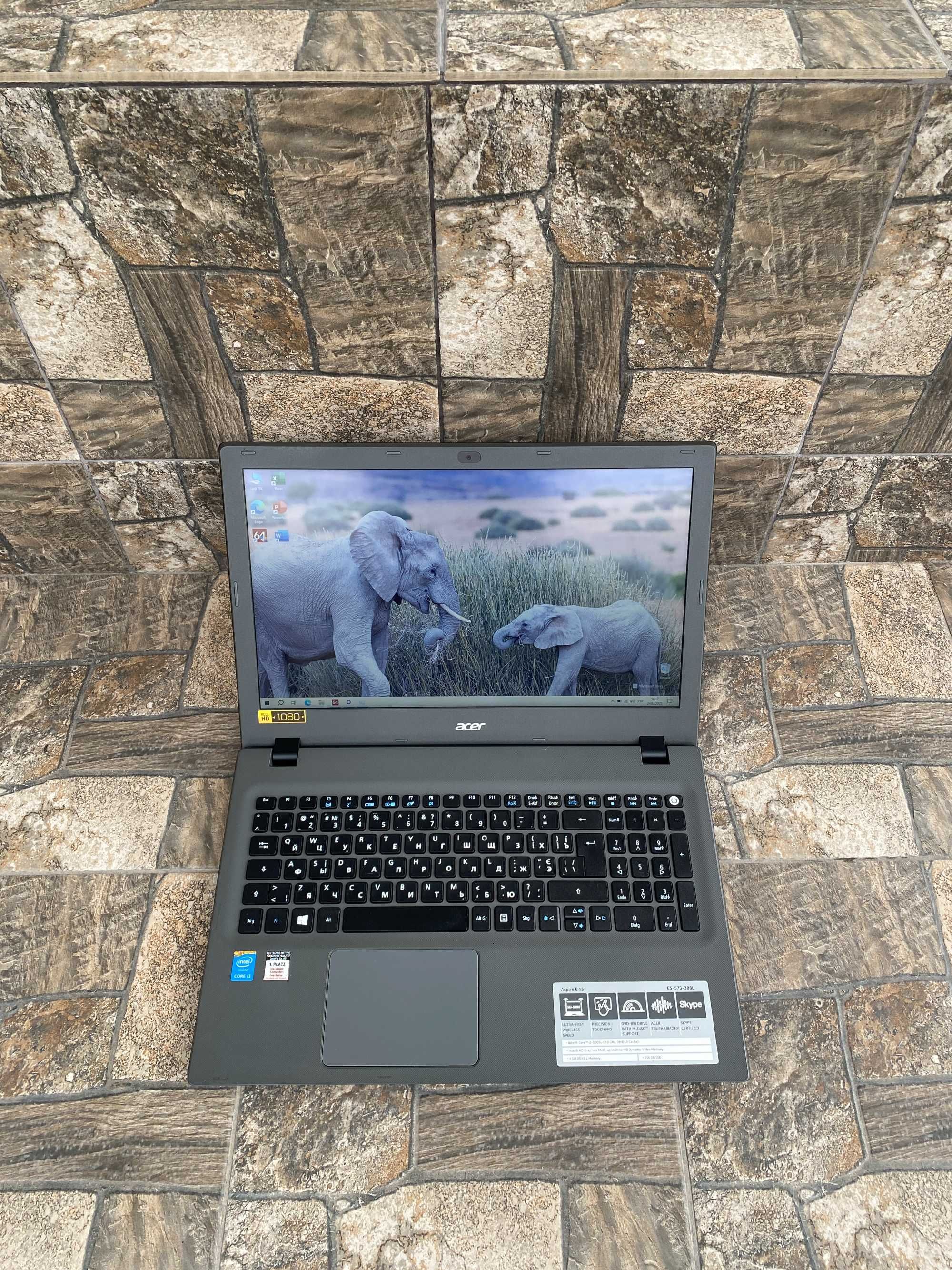 Ноутбук Acer Aspire E5-573 i3 5005U 16GB DDR3 256 SSD магазин гарантія