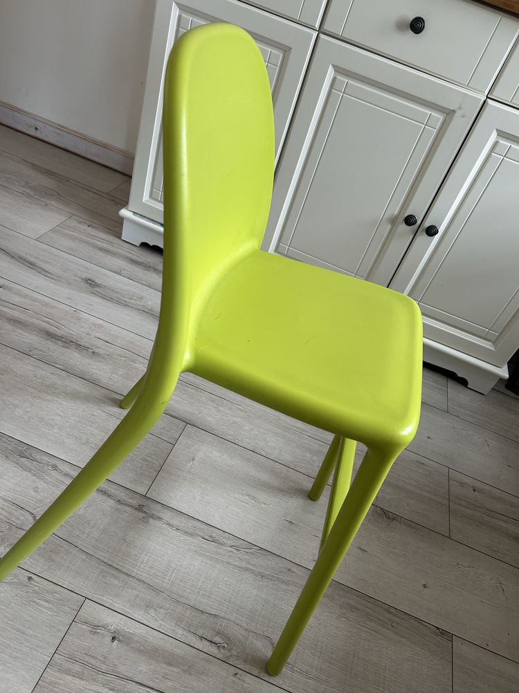 Krzeslo krzeselko Ikea Urban wysokie dla dzieci do stolu jadalnia