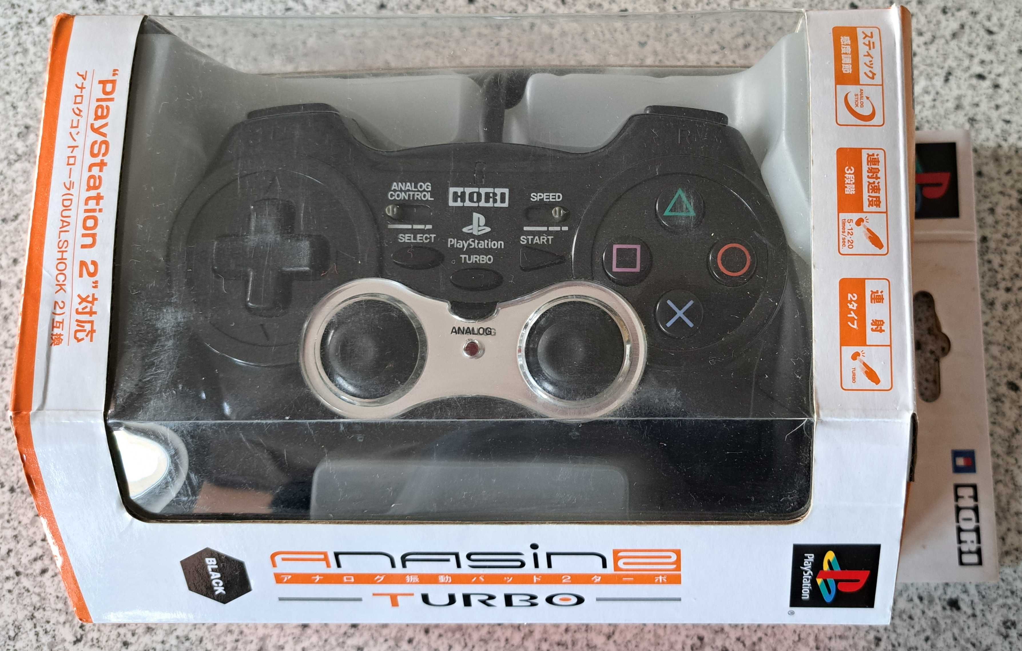 HORI Analog Sindou Pad 2 Turbo, PS2, czarny, licencjonowany, BOX