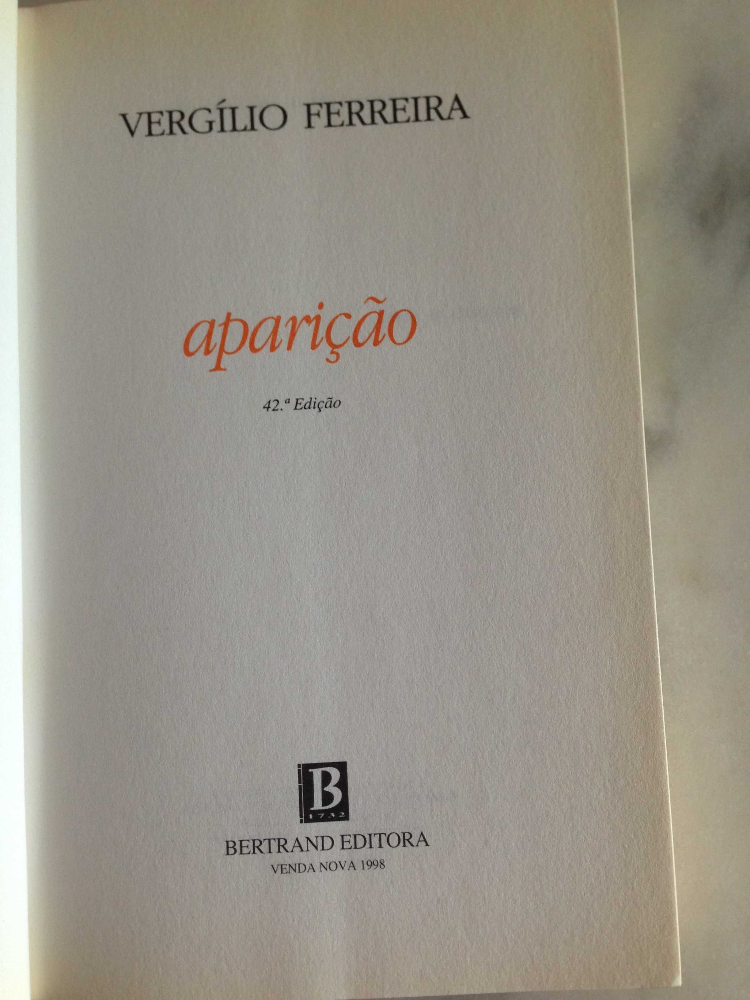 Livro: "Aparição" de Virgílio Ferreira