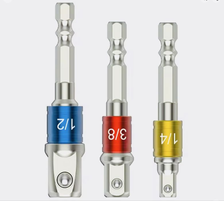 Адаптер з хвостовиком ударного шуруповерта з хвостовиком 1/4 3/8 1/2