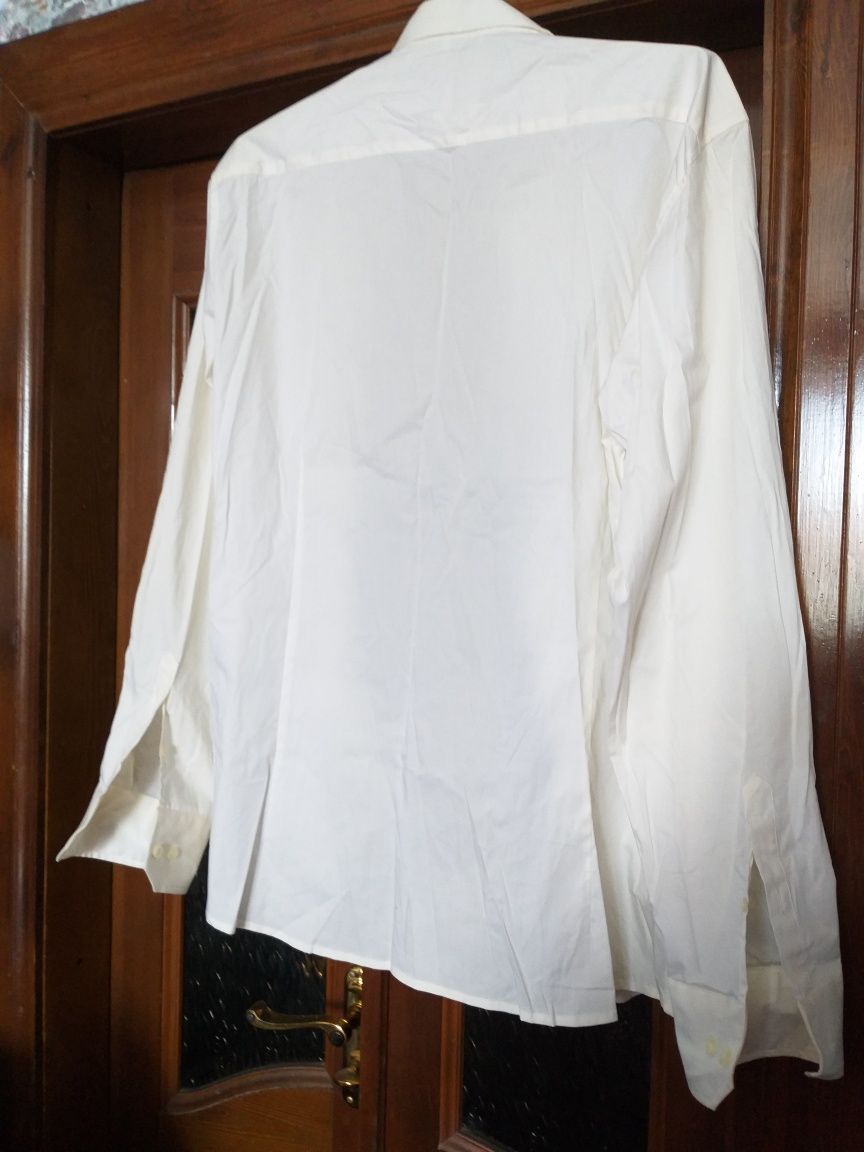 Мужская белая рубашка большого размера хлопок р.52-54