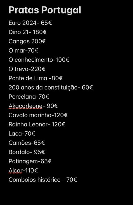 Venda de Moedas proof raras.