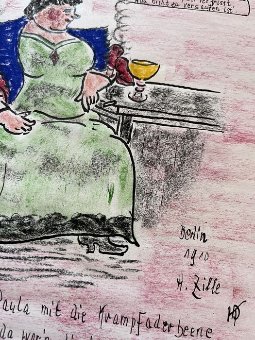 Rysunek kredką 1910r. Heinrich Zille, Berlin